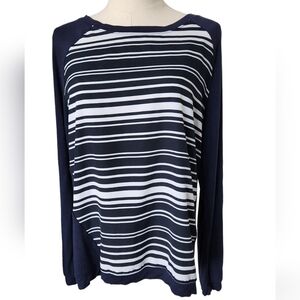Banana Republic Navy and white top - Size Small
